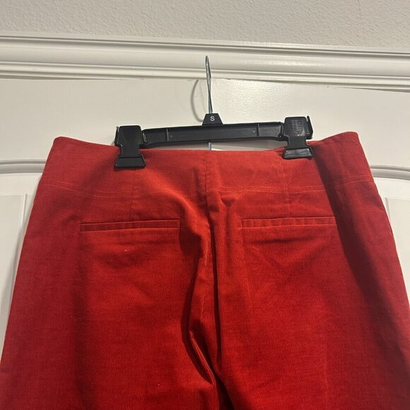 Gianni Bini Maureen Red Spice Corduroy High Rise Crop Pants Women’s Size 4 - Picture 10 of 13